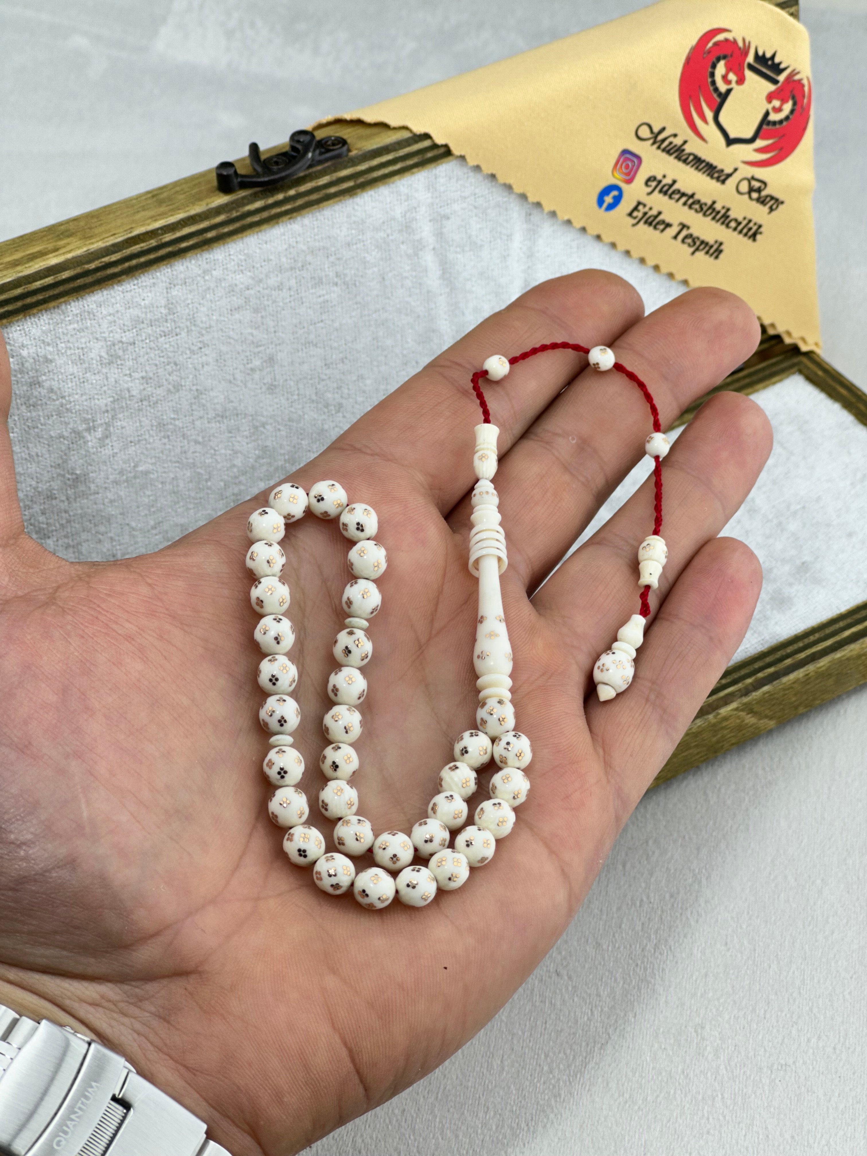 8-6mm Kapsül Altın Çakımlı Tespih