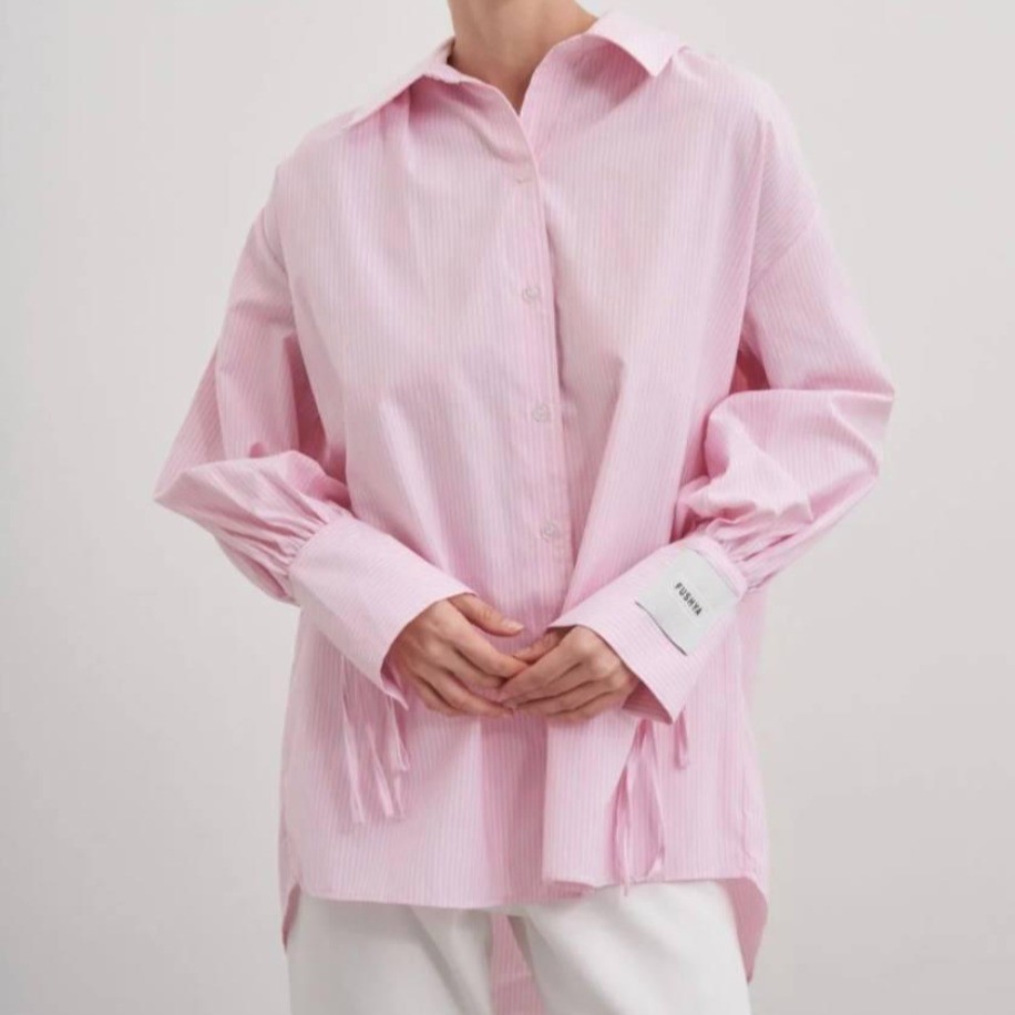ÇİZLİ GÖMLEK (PEMBE)