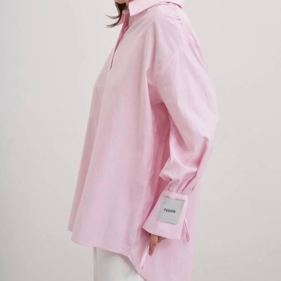 ÇİZLİ GÖMLEK (PEMBE)