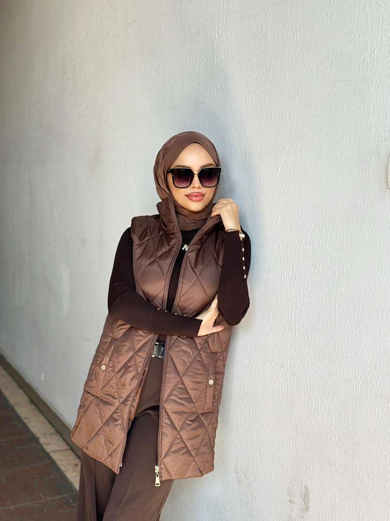 Minel Kadın Kapitone Yelek 