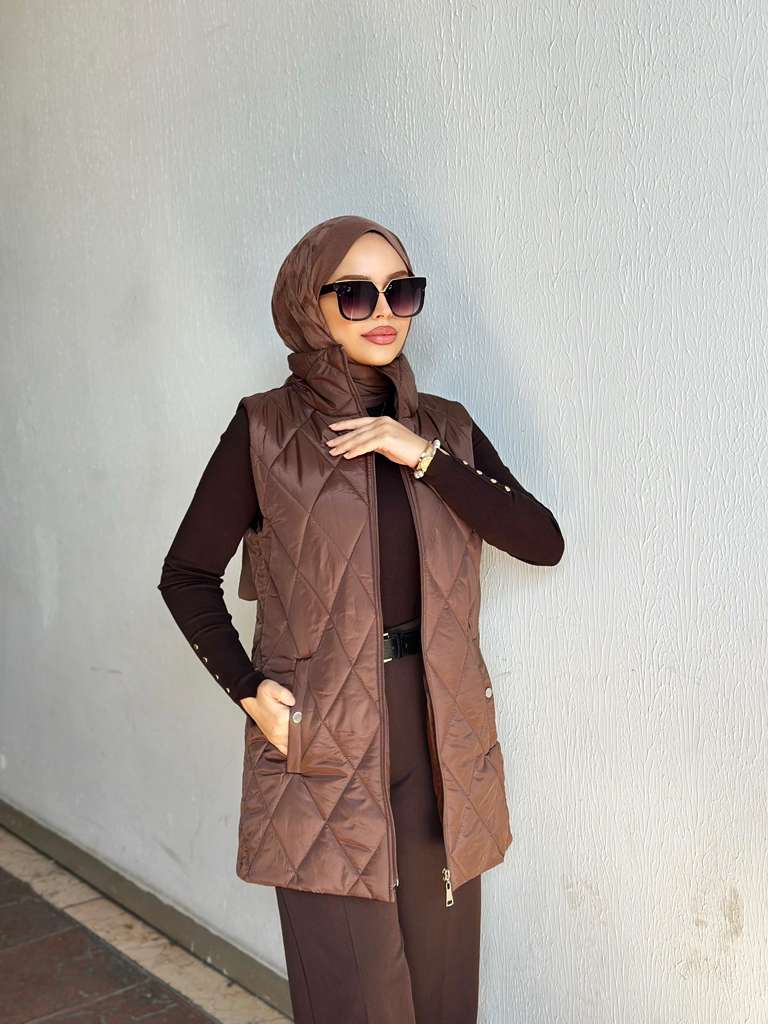 Minel Kadın Kapitone Yelek 