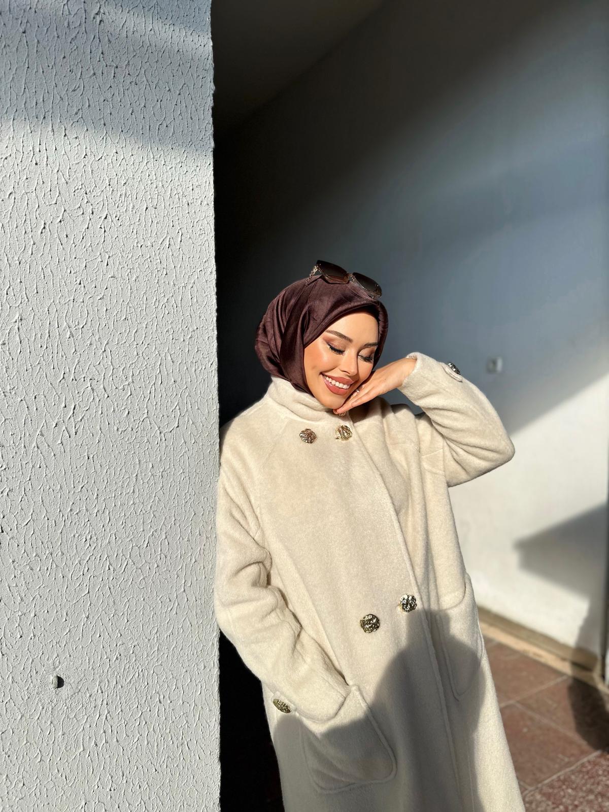 Minel Kadın Kaşe Kaban