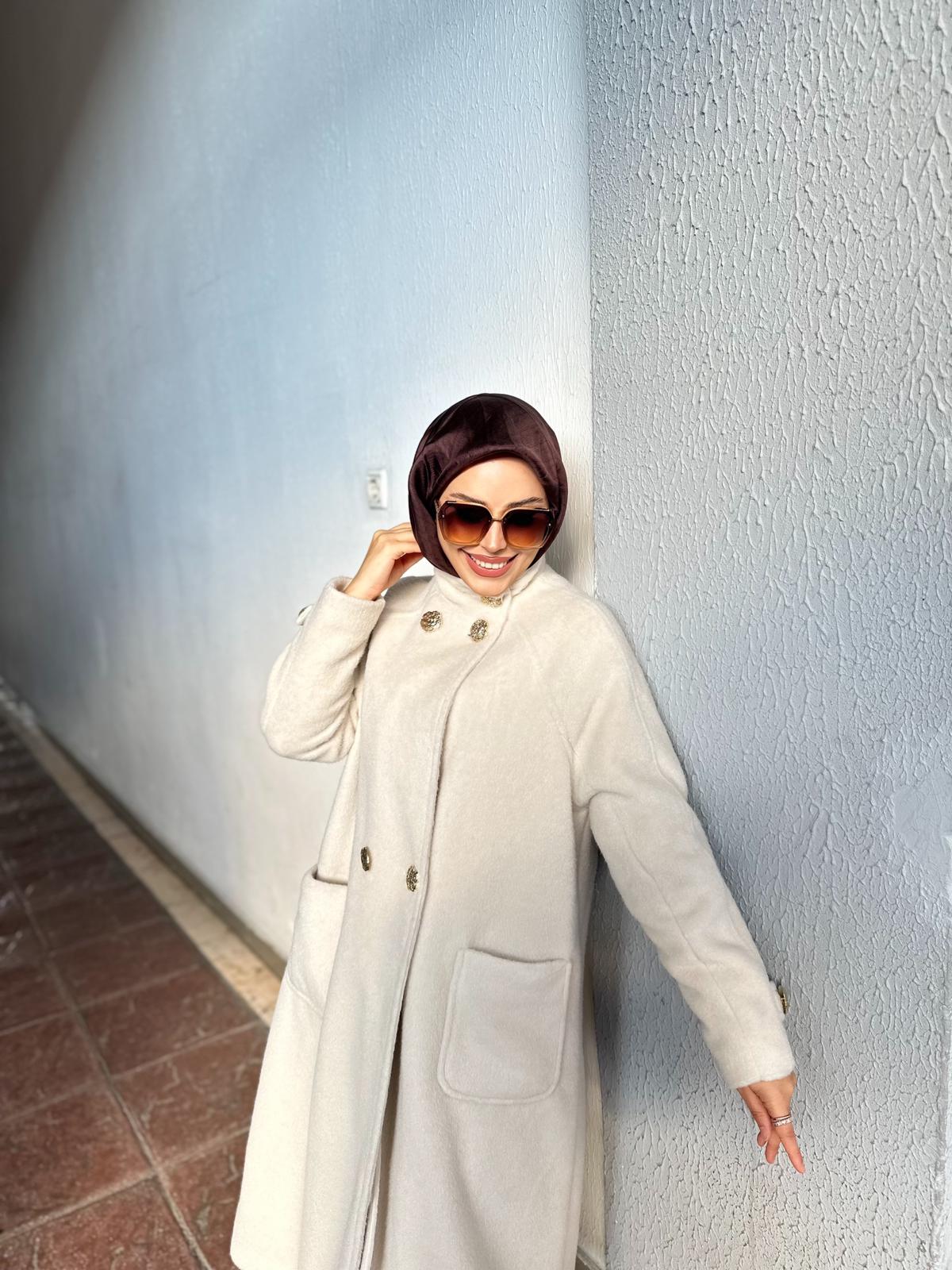 Minel Kadın Kaşe Kaban