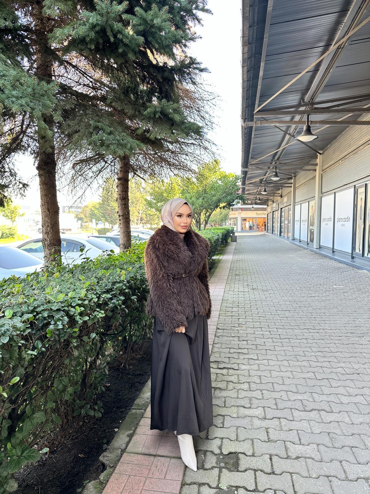 Minel Kadın Kürklü Ceket