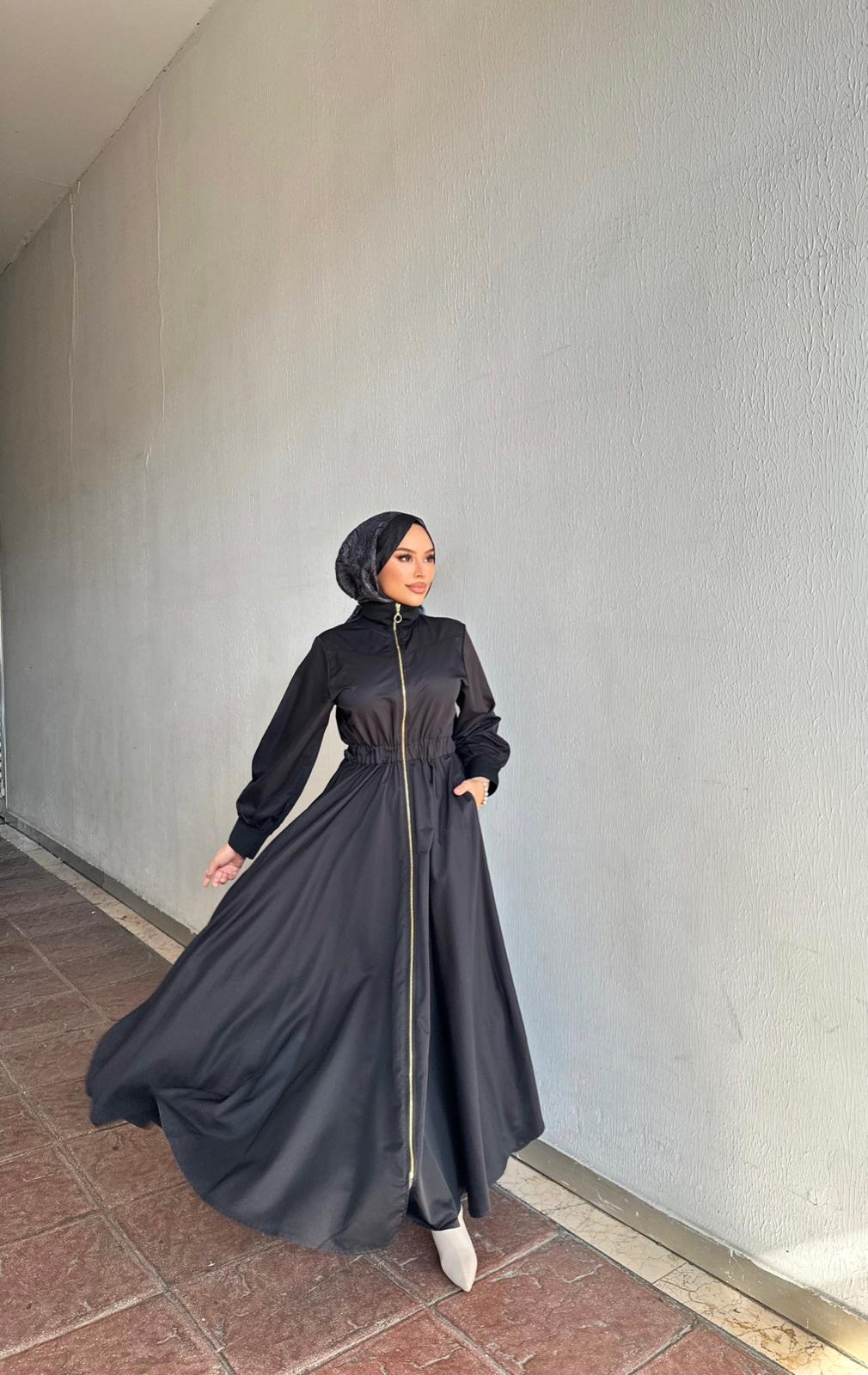 Minel Kadın Siyah Kolej Elbise