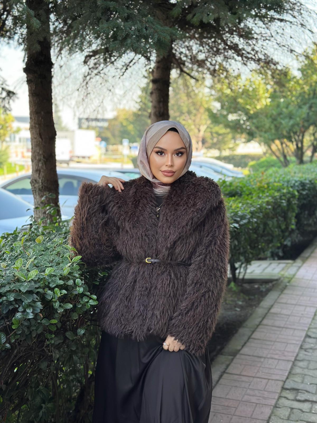 Minel Kadın Kürklü Ceket