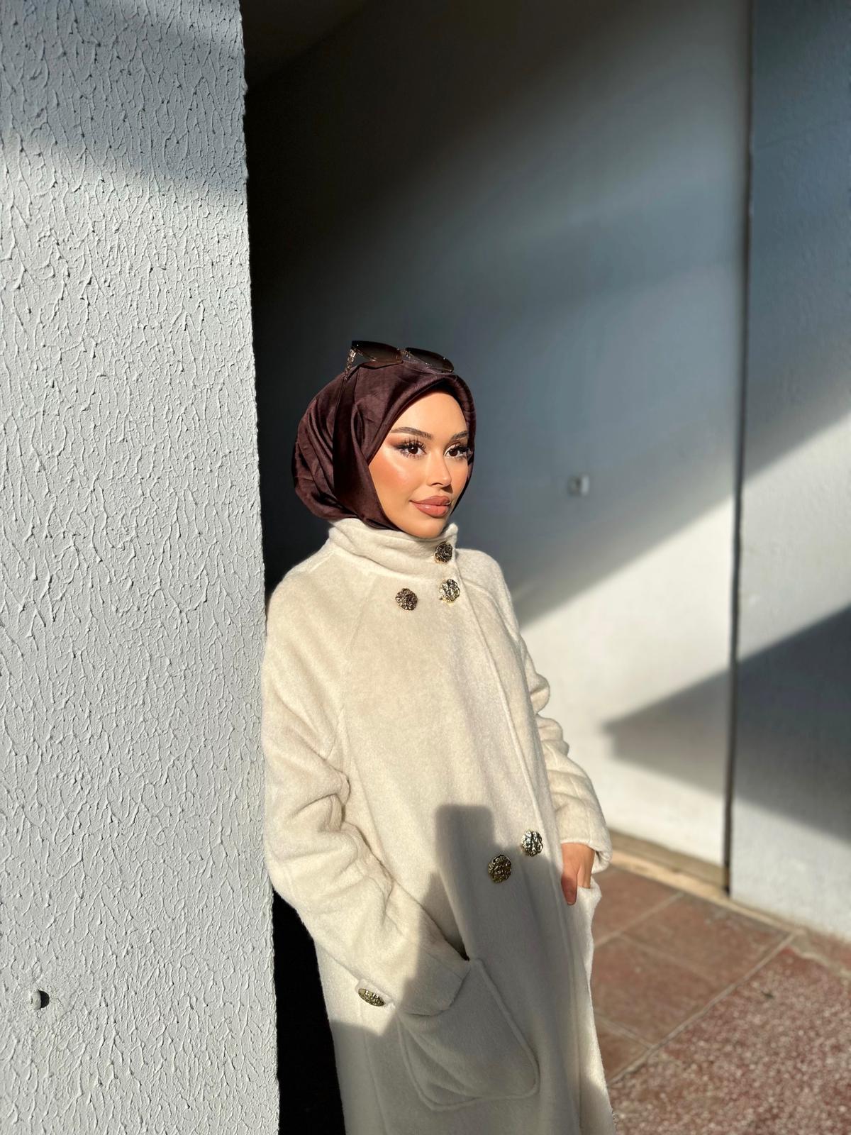 Minel Kadın Kaşe Kaban