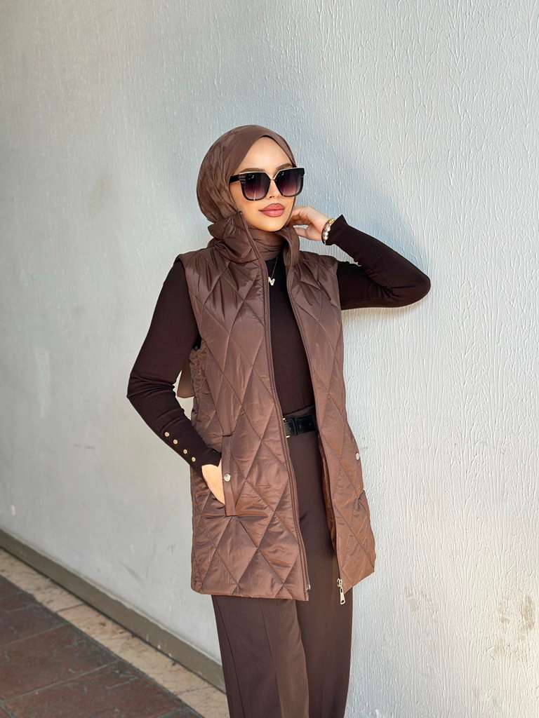 Minel Kadın Kapitone Yelek 