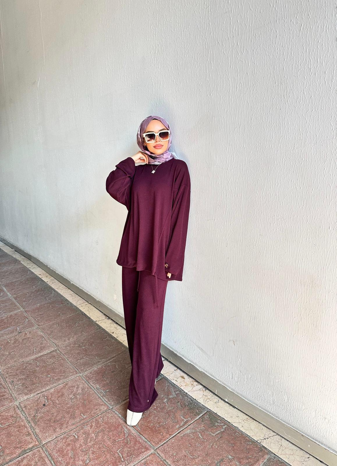 Minel Kadın Pile Detaylı Pantolonlu Takım 