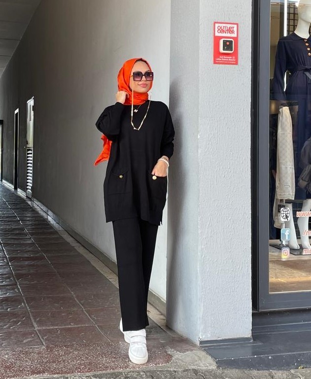 Kadın Cepli Basic Takım