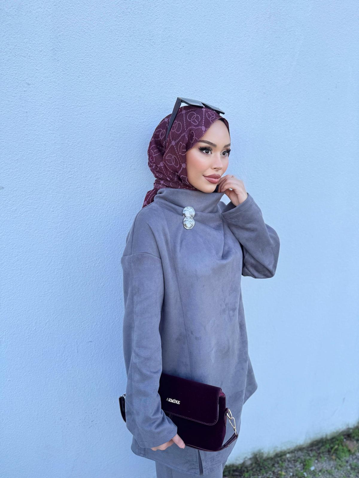 Kadın Düğme Detaylı Tunik