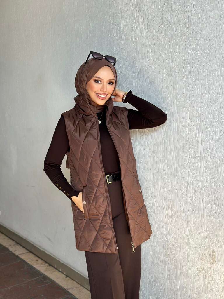 Minel Kadın Kapitone Yelek 