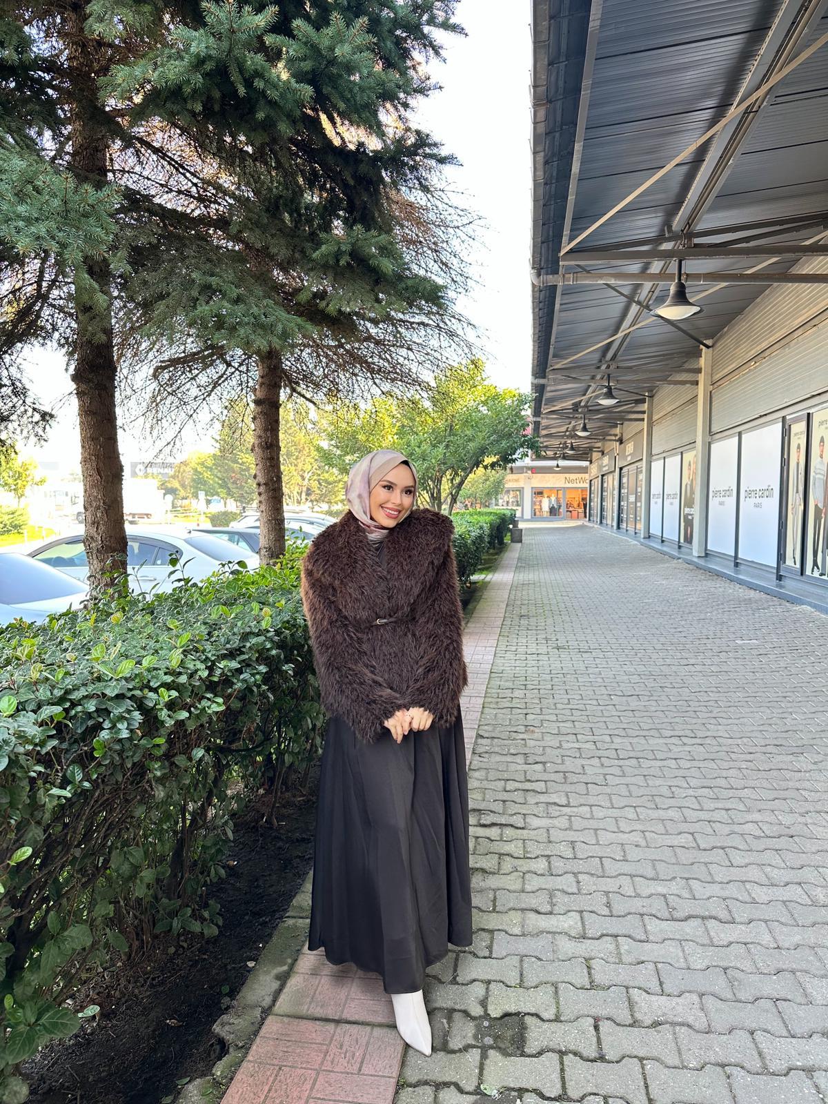 Minel Kadın Kürklü Ceket