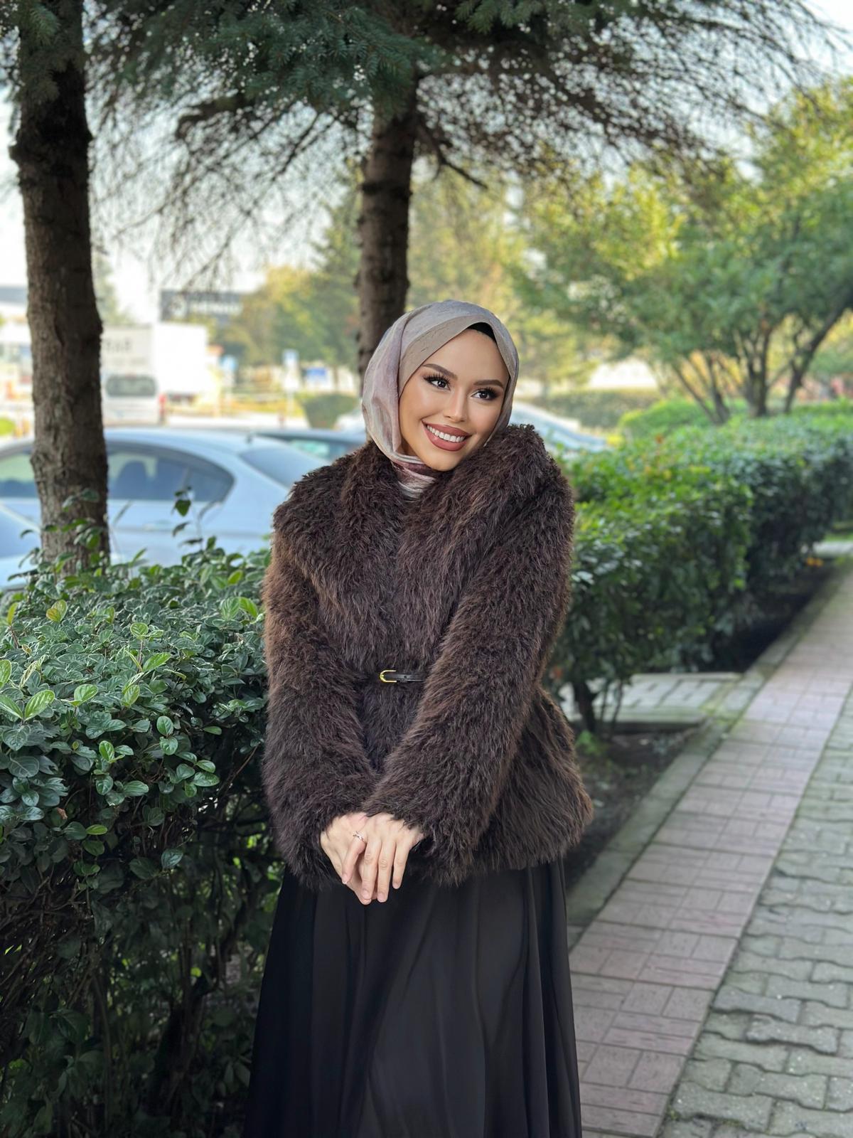 Minel Kadın Kürklü Ceket