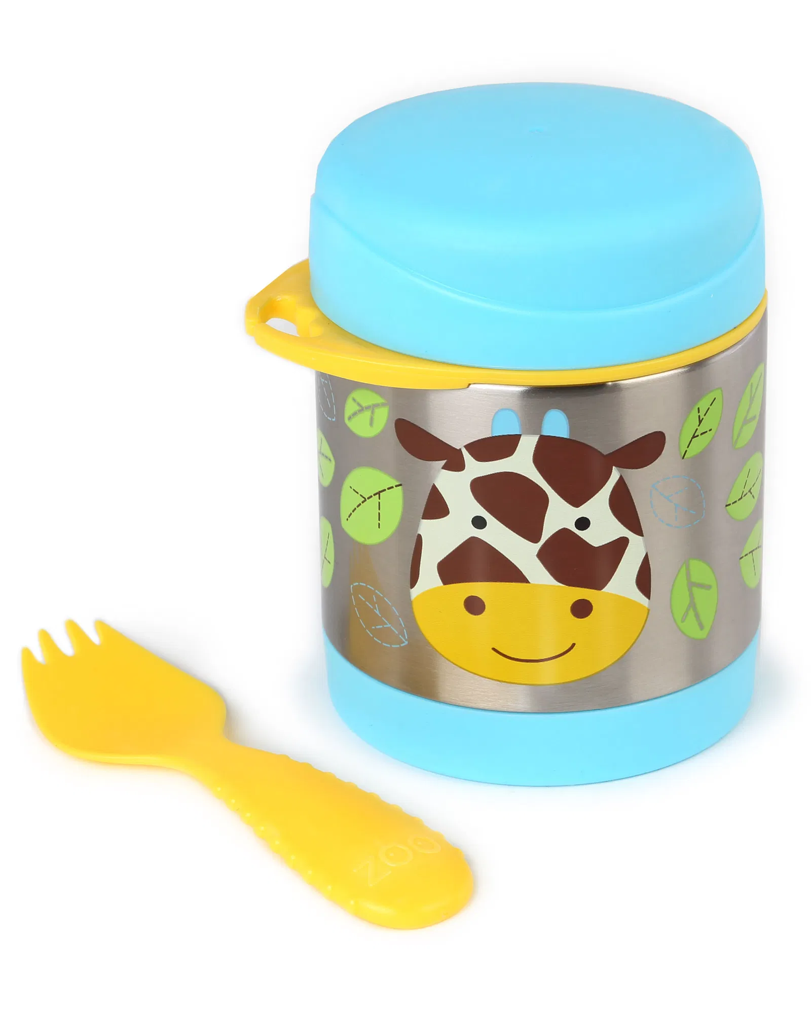 Paslanmaz Çelik Mama Saklama Termosu Seti - Zürafa