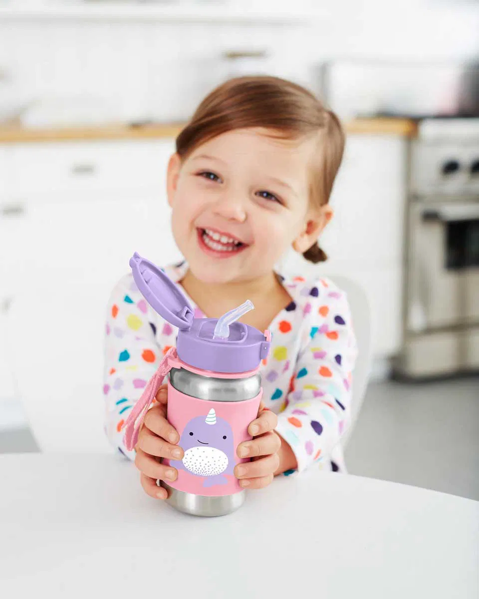 Zoo Paslanmaz Çelik Pipetli Suluk Narwhal