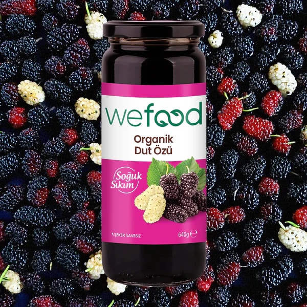 Wefood Organik Dut Özü 640 gr (Soğuk Sıkım)