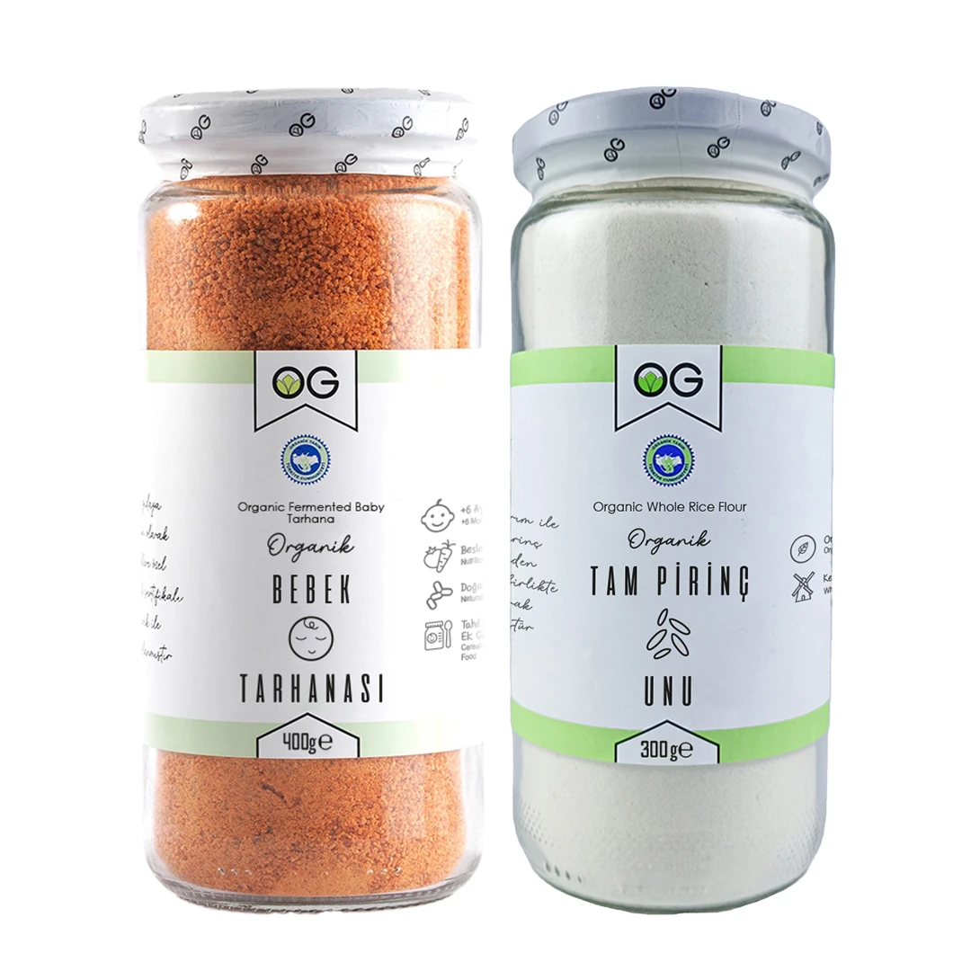 Organik Bebek Tarhanası Ve Organik Pirinç Unu Seti