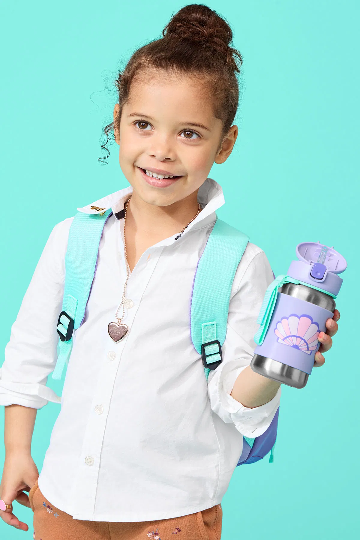 Spark Style Pipetli Paslanmaz Çelik Suluk - Deniz Kabuğu