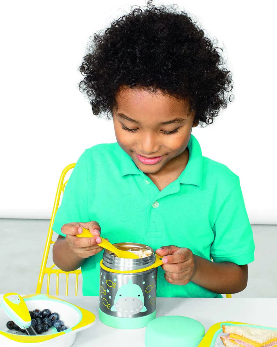 Paslanmaz Çelik Mama Saklama Termosu - Köpek Balığı