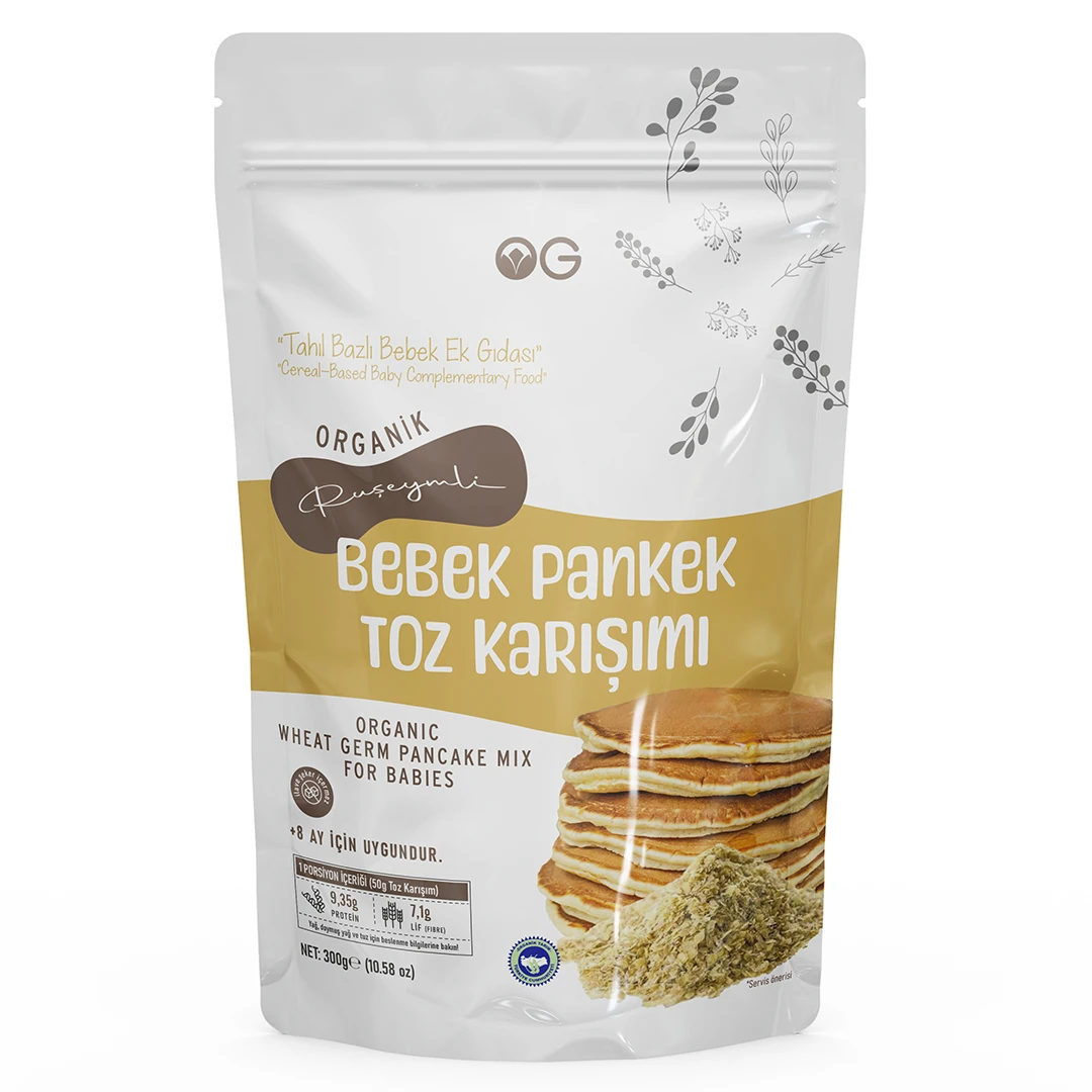 Organik Ruşeymli Bebek Pankek Toz Karışımı 300 Gr +8 Ay