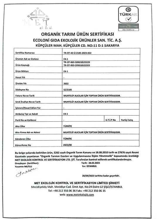 Organik Tam Buğday Unu 250 Gr