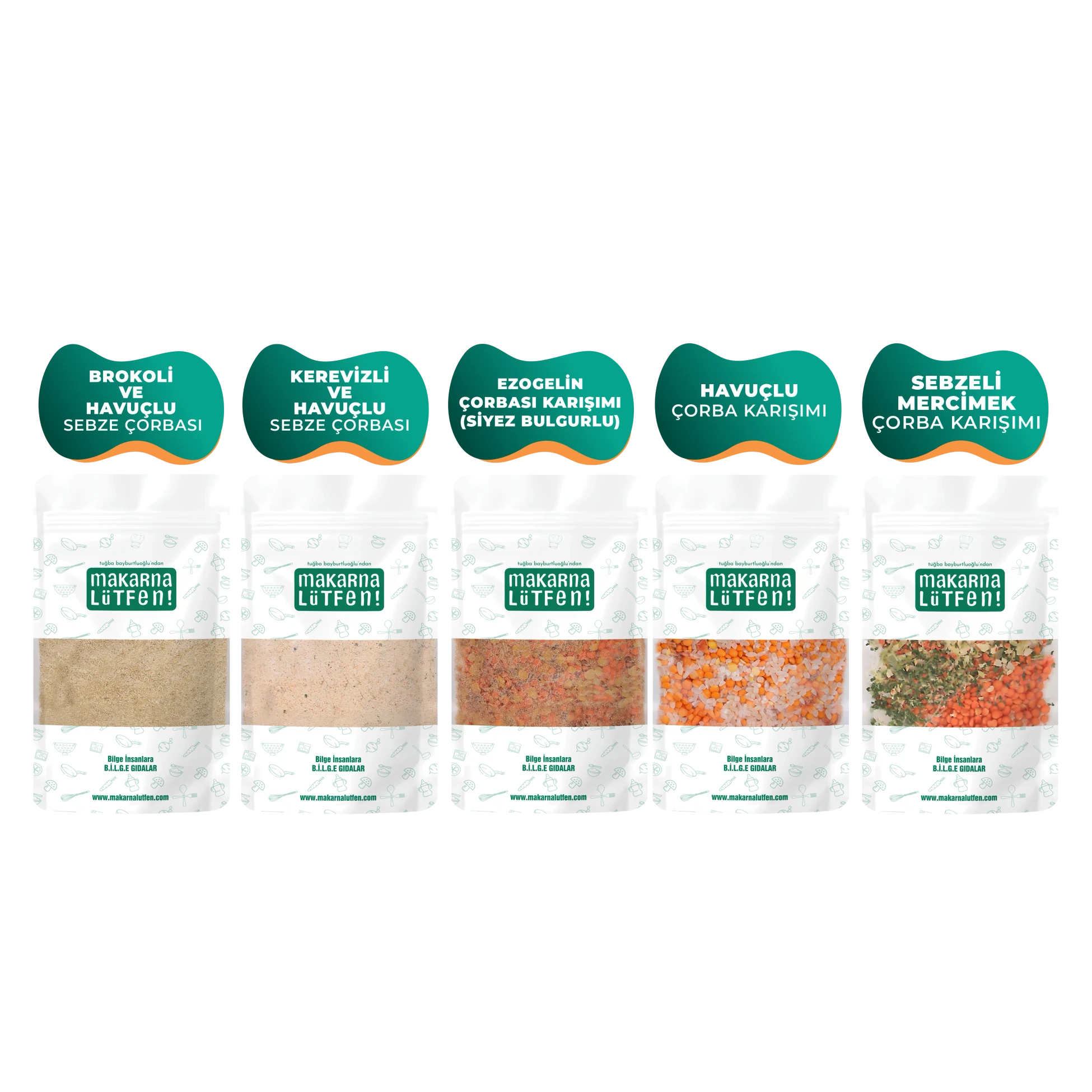 Başlangıç Çorba Seti (5 çeşit Sebze Çorbası)