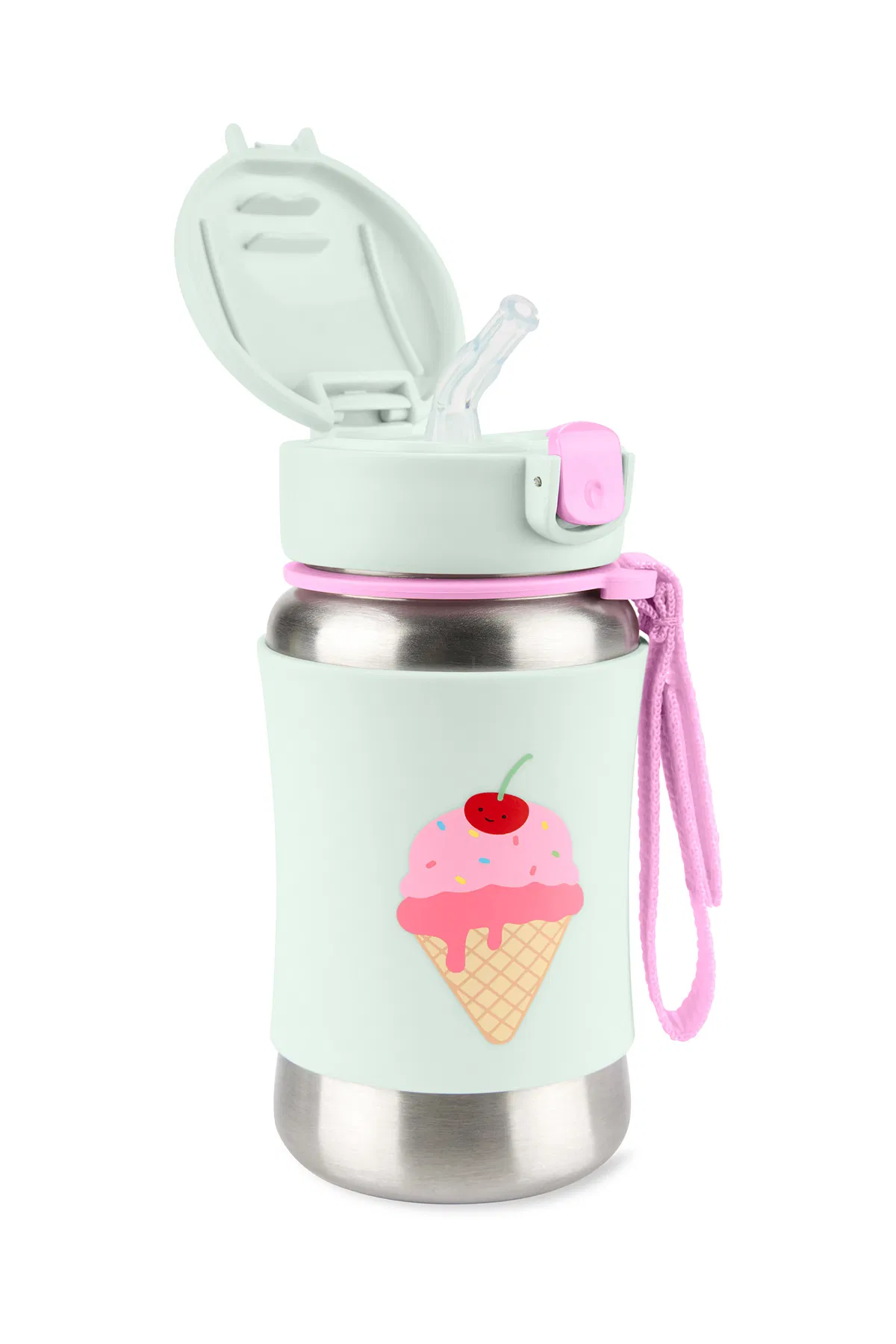 Paslanmaz Çelik Pipetli Suluk - Dondurma