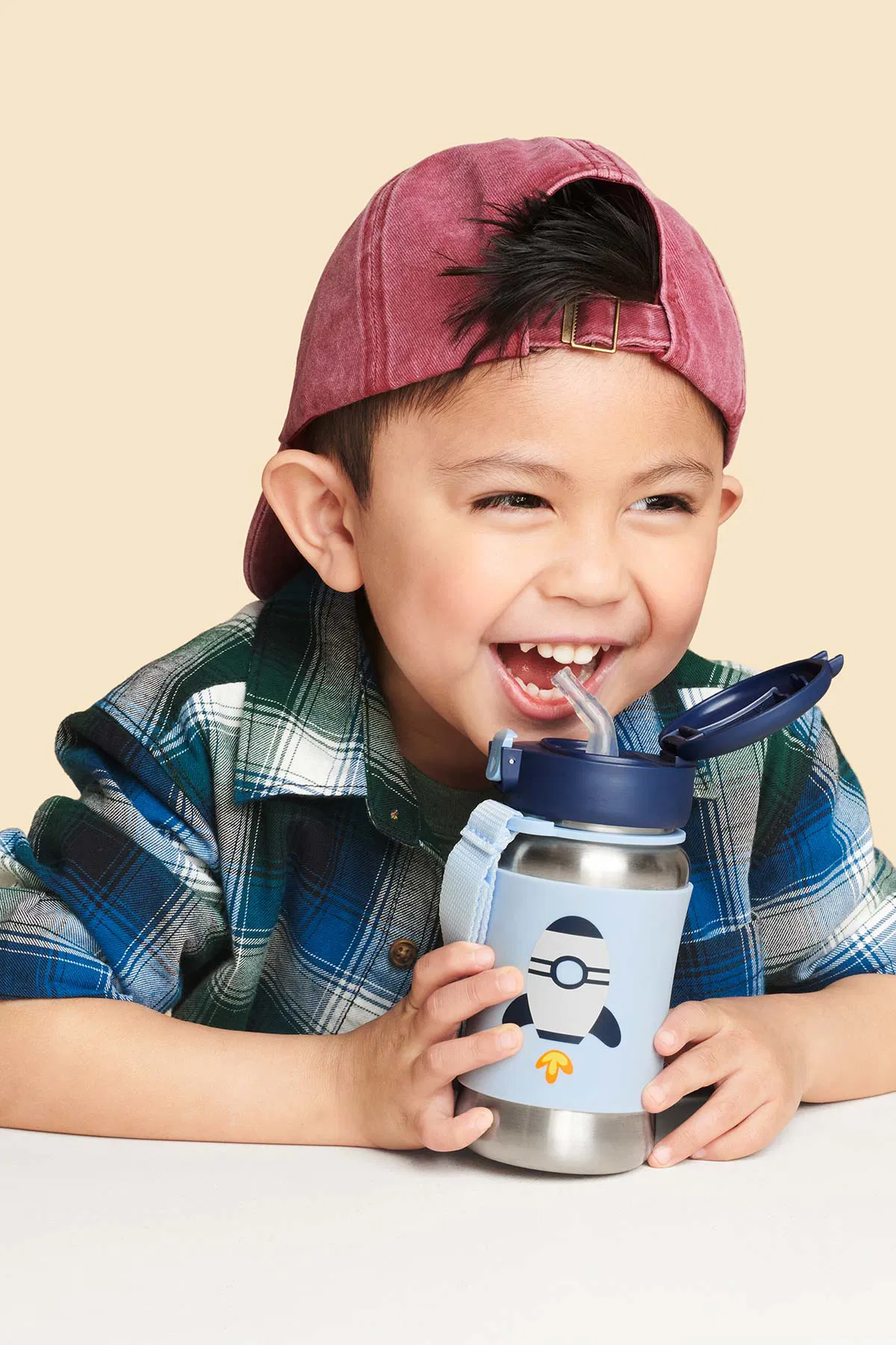 Paslanmaz Çelik Pipetli Suluk - Roket