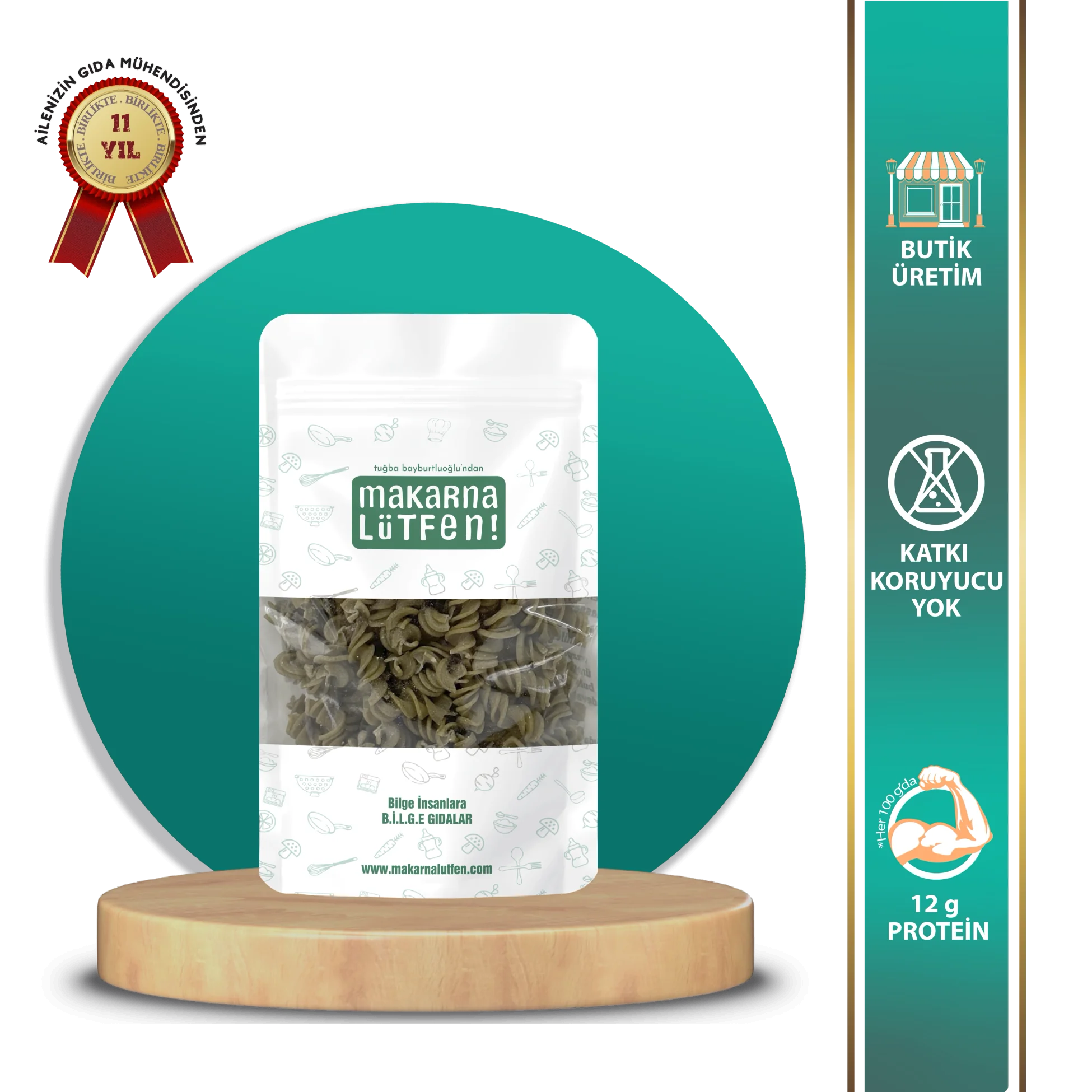 Brokoli ve Ispanaklı Makarna (200 gram)