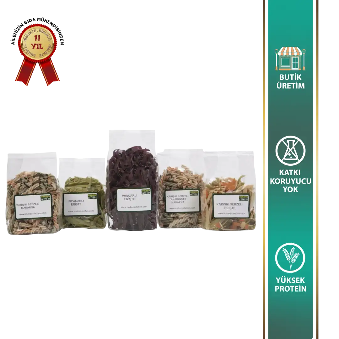 Başlangıç Makarna ve Erişte Seti (100 gram x 5)