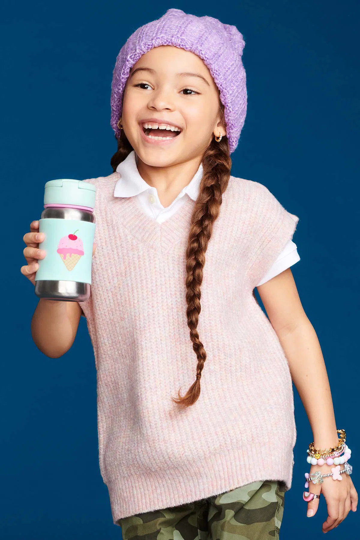 Paslanmaz Çelik Pipetli Suluk - Dondurma