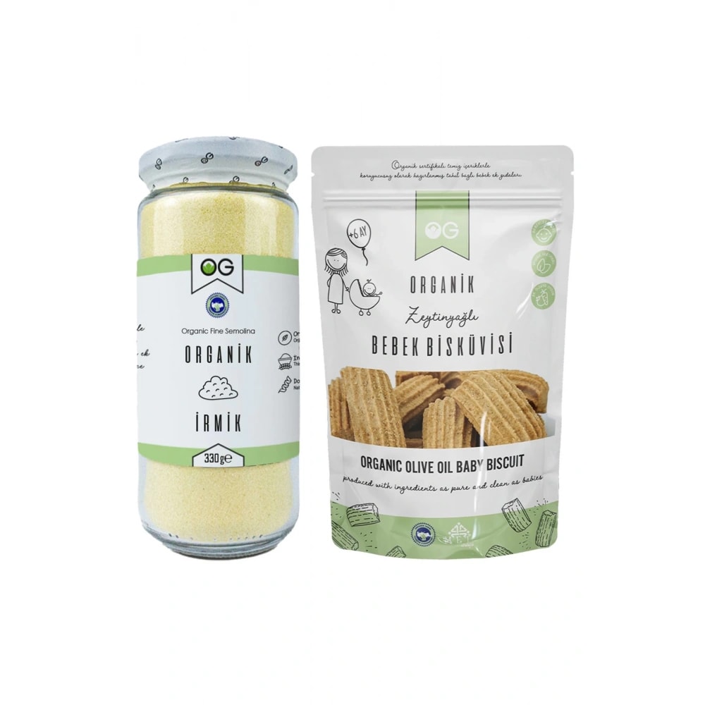 Organik İrmik ve Organik Bebek Bisküvi Seti