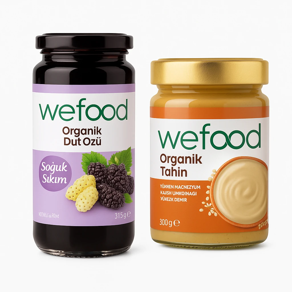 Wefood Organik Tahin 300 gr ve Organik Dut Özü 315 gr