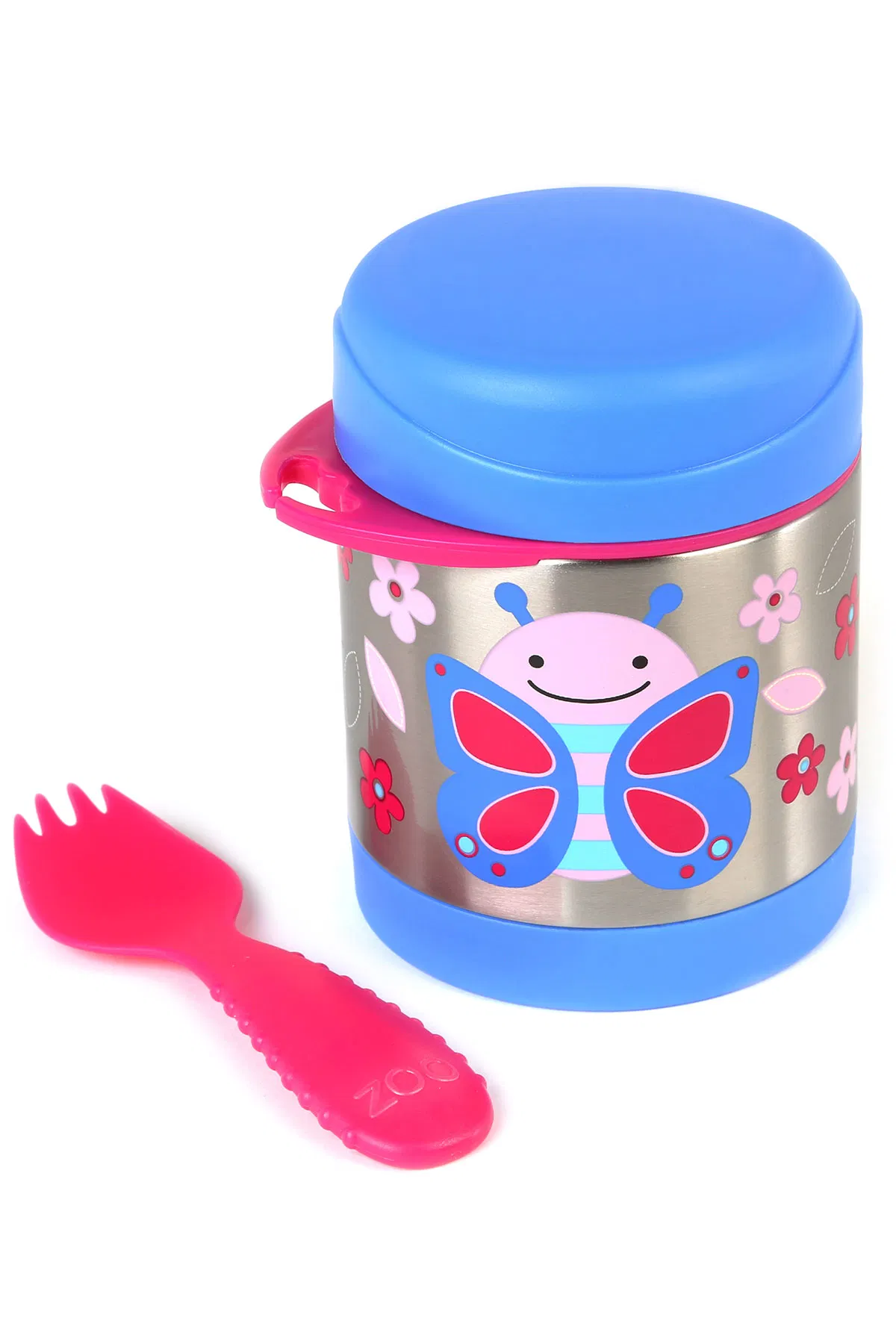 Paslanmaz Çelik Mama Saklama Termosu - Kelebek