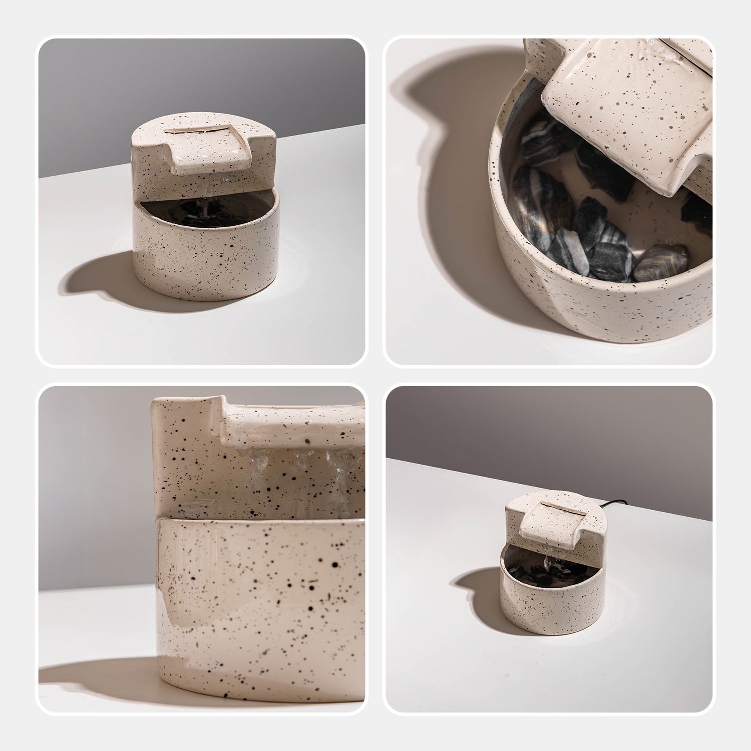 "AKIS" Desktop Concrete Decorative  Waterfall