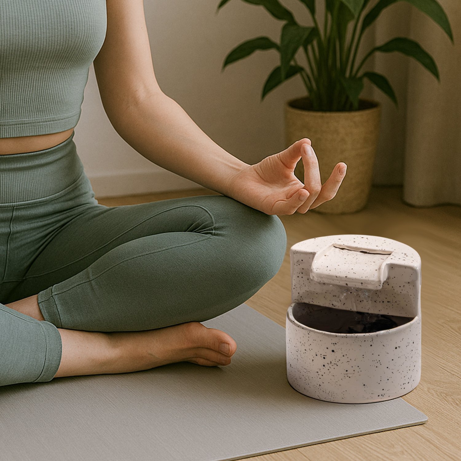 "AKIS" Desktop Concrete Decorative  Waterfall