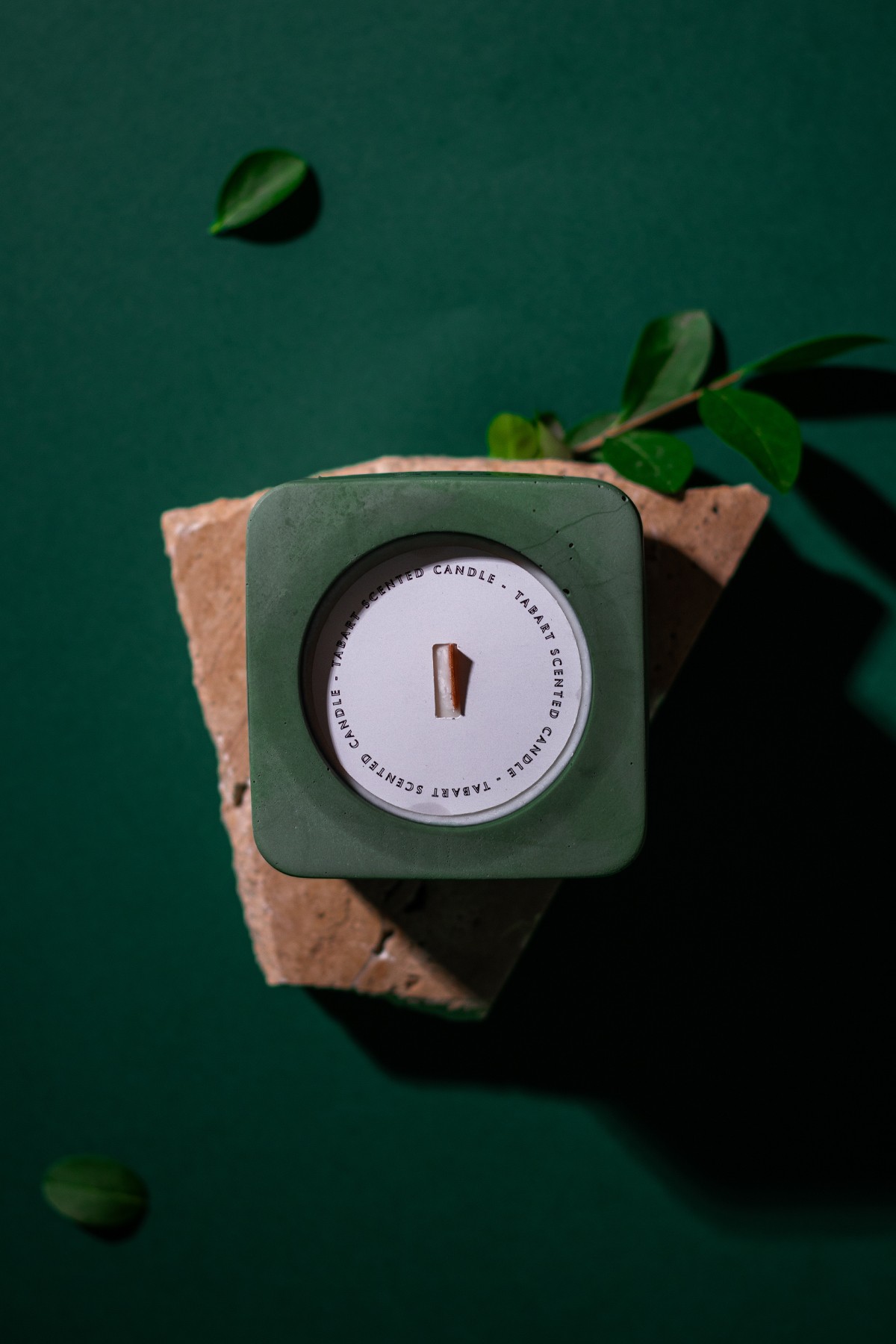 Tabart %100 Soya Wax Organik Beton Mum & Saksı - Green Tea