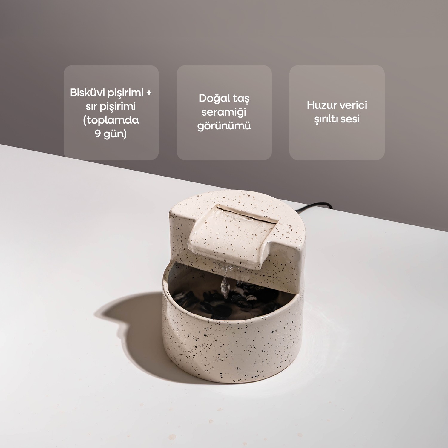 "AKIS" Desktop Concrete Decorative  Waterfall