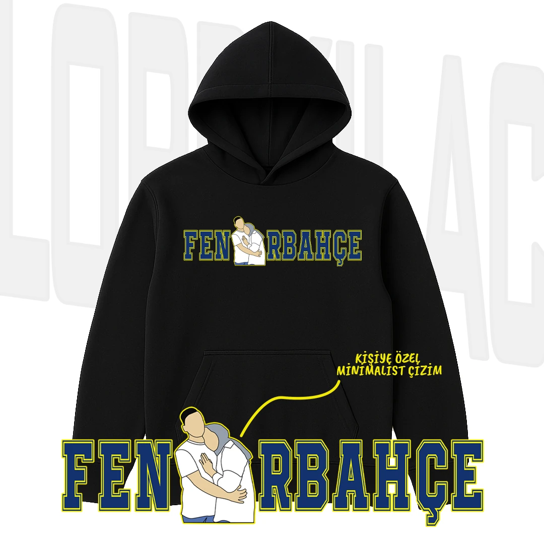 Fenxerbahçe Minimalist Baskılı Sweatshirt
