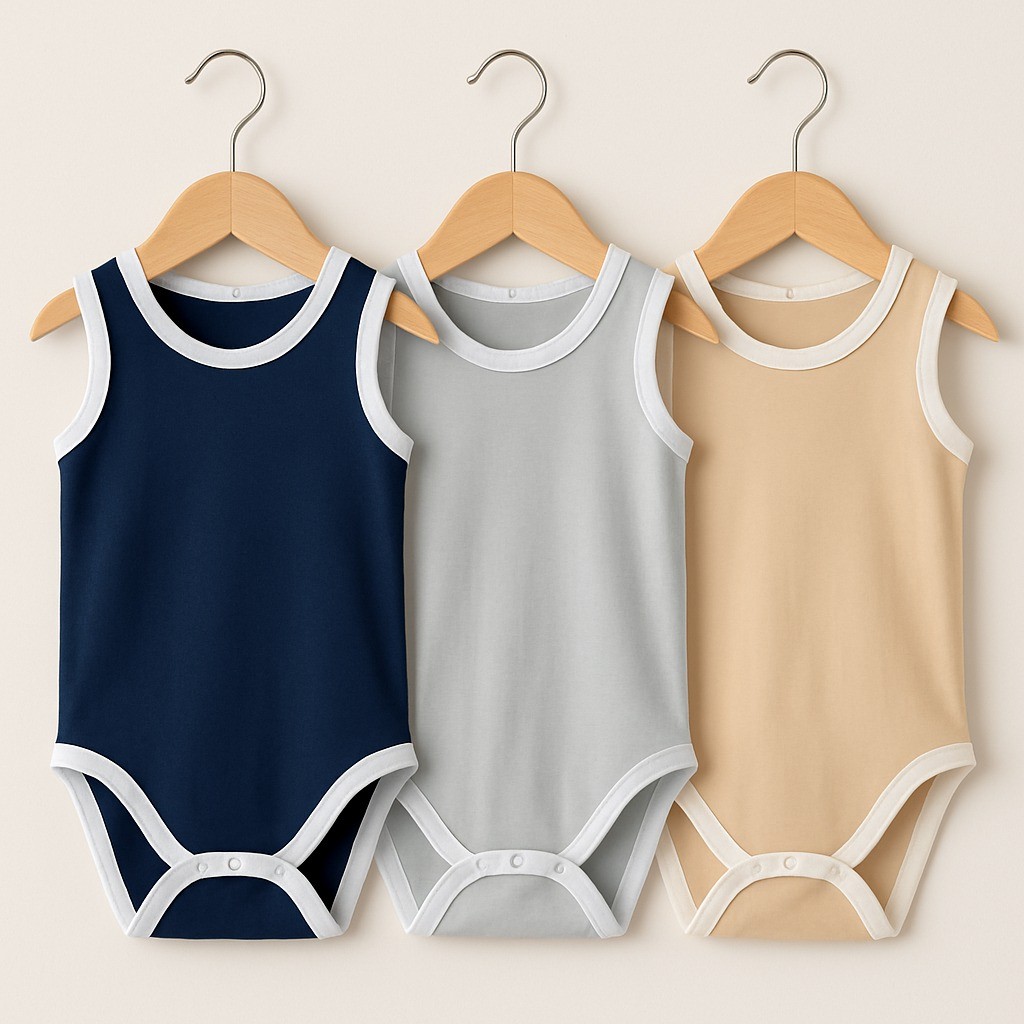 Pamuk Bebek Zıbın Body (0-6 Aylık) - Yenidoğan - 3'lü Paket – Atlet Model, Cilt Dostu