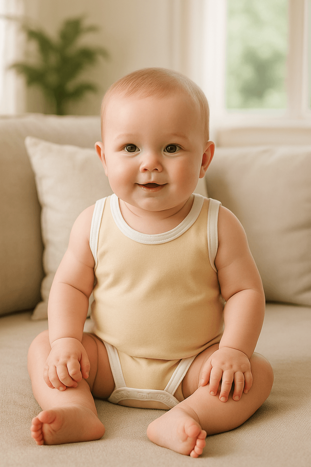 Pamuk Bebek Zıbın Body (0-6 Aylık) - Yenidoğan - 2'li Paket – Atlet Model, Cilt Dostu