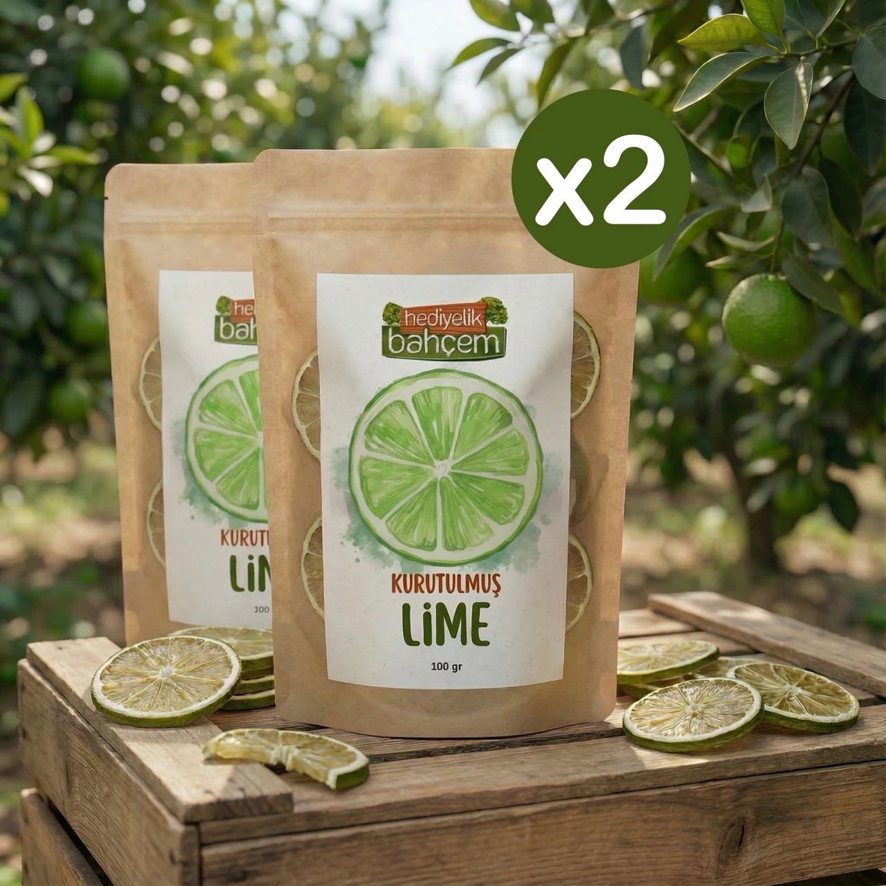 Doğal Kurutulmuş Lime 100 Gr - 2'li Paket
