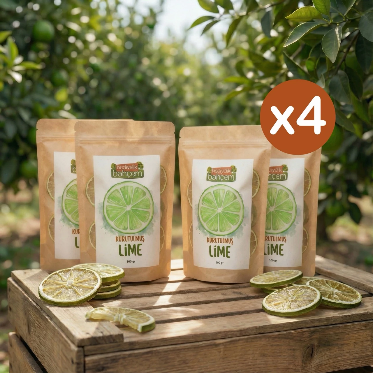 Doğal Kurutulmuş Lime 100 Gr - 4'lü Paket