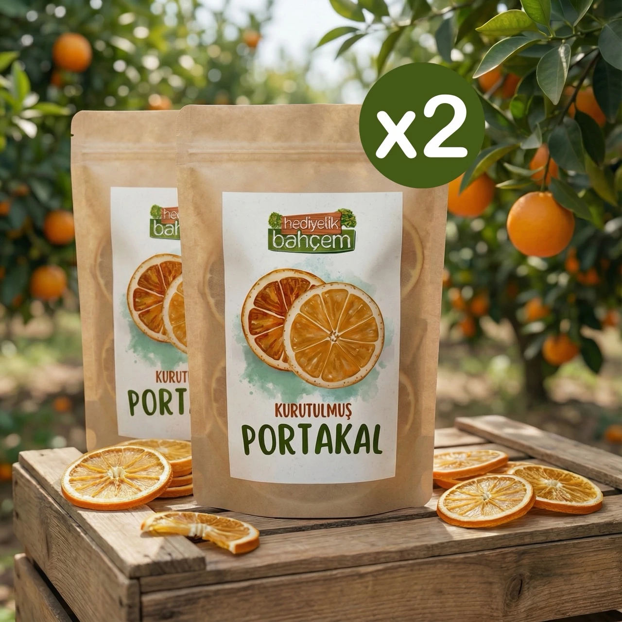 Doğal Kurutulmuş Portakal 100 gr - 2'li Paket
