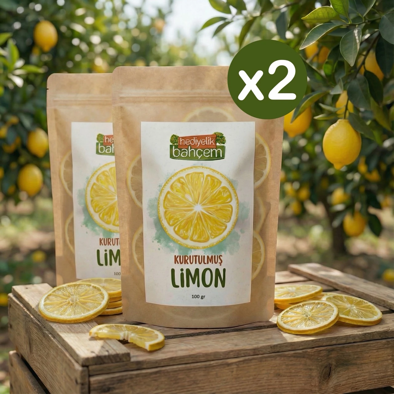Doğal Kurutulmuş Limon 100 gr - 2'li Paket
