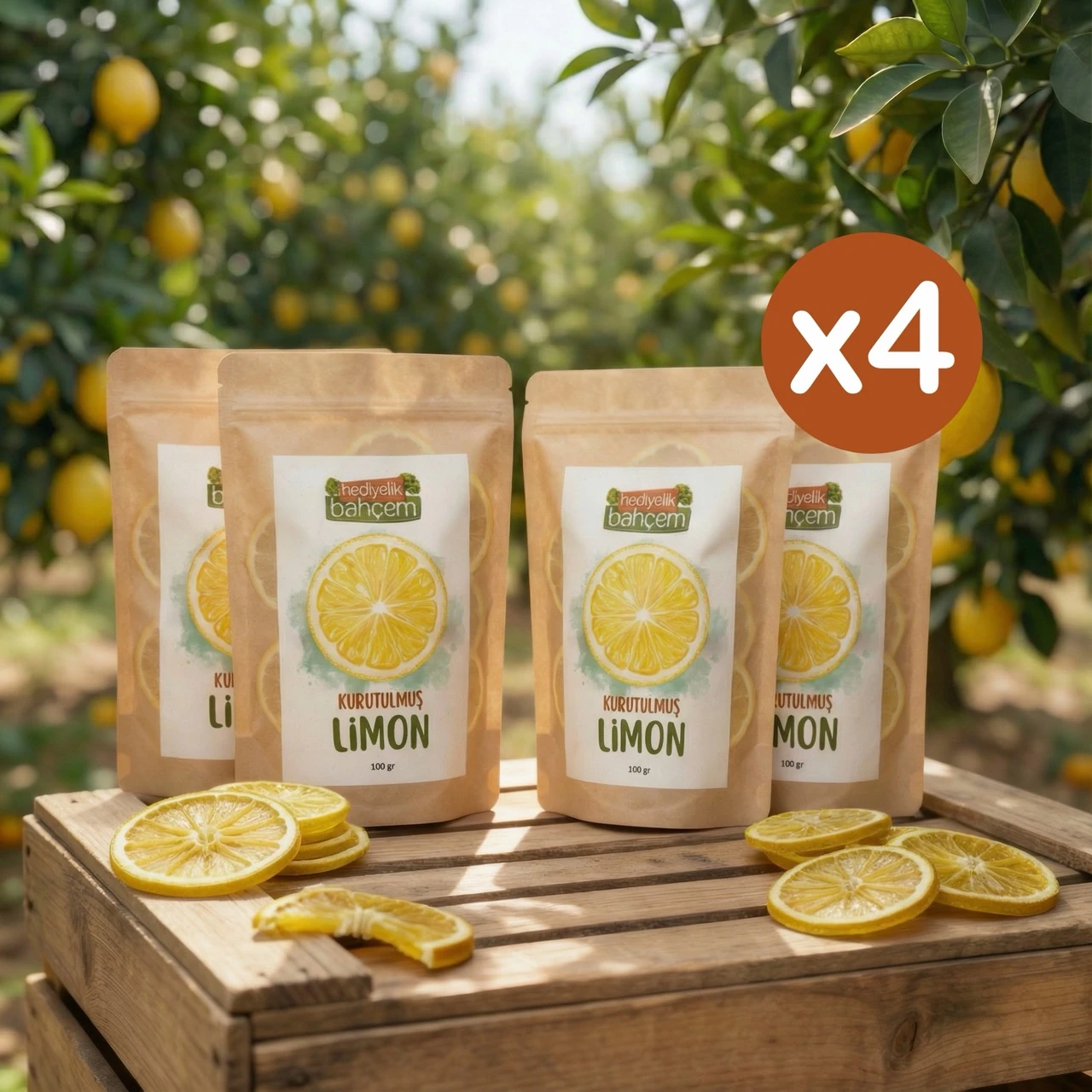 Doğal Kurutulmuş Limon 100 gr - 4'lü Paket