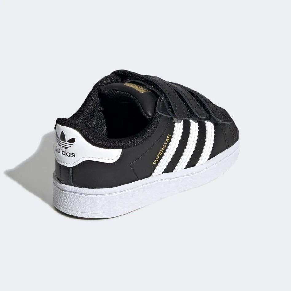 Adidas SuperStar Siyah Beyaz Cırtlı Çocuk