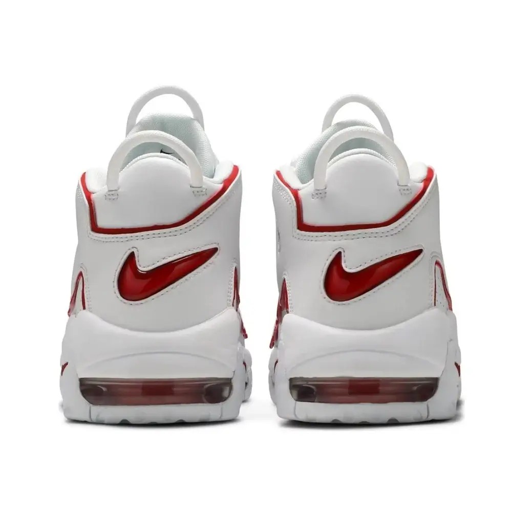 Nike Air More UpTempo White Varsity Red Outline