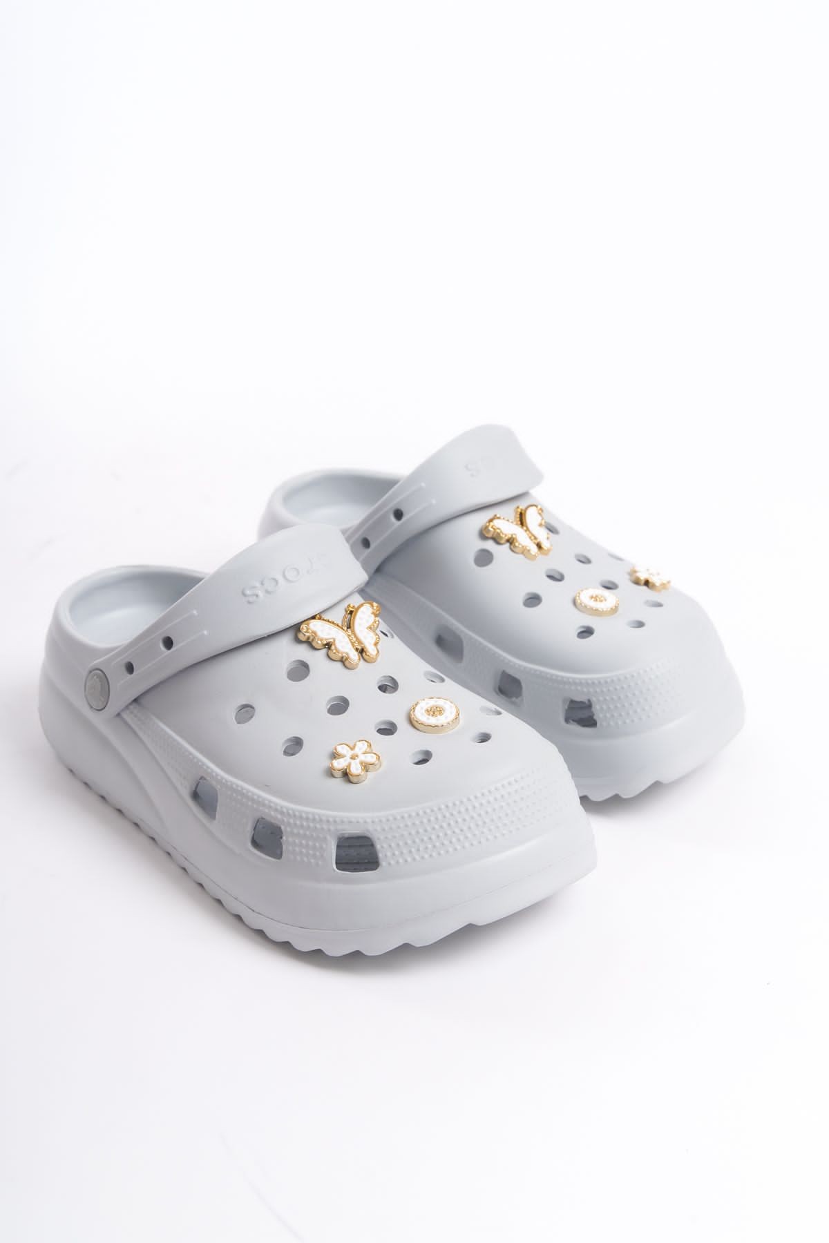 Crocs Tokalı Terlik Açık Gri